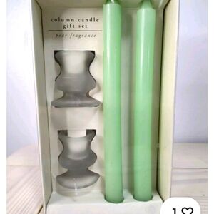New Pier1 Gift Set With Frosted Glass Holder Open Boxx